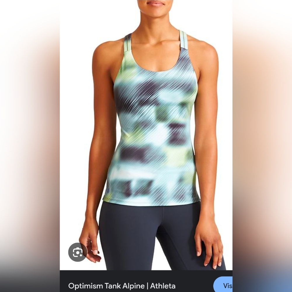 Athleta Blue and Green Tank Top #Q